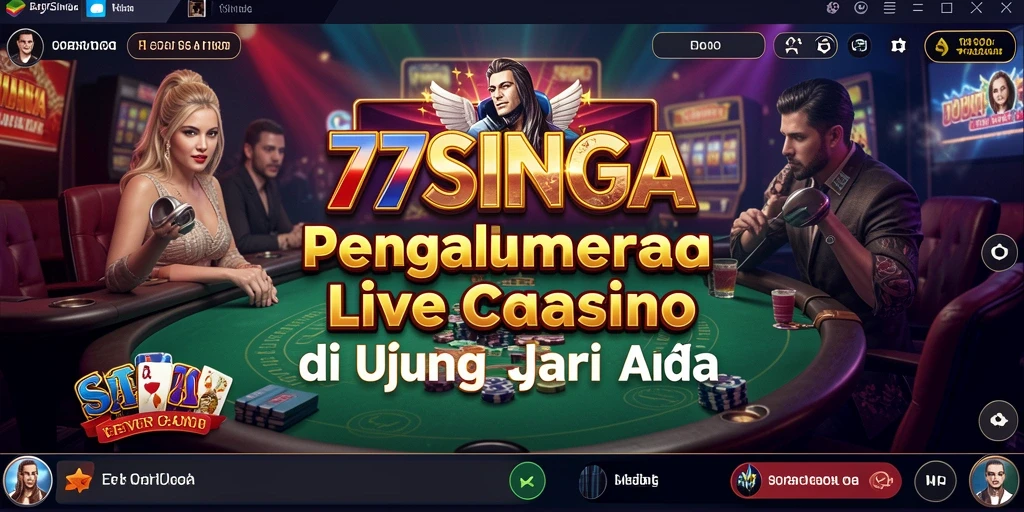 Tampilan menarik dari gameplay Live Casino 77SINGA
