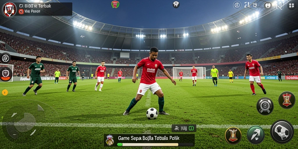 Tampilan gameplay 8ID yang penuh aksi dan keterampilan sepak bola.
