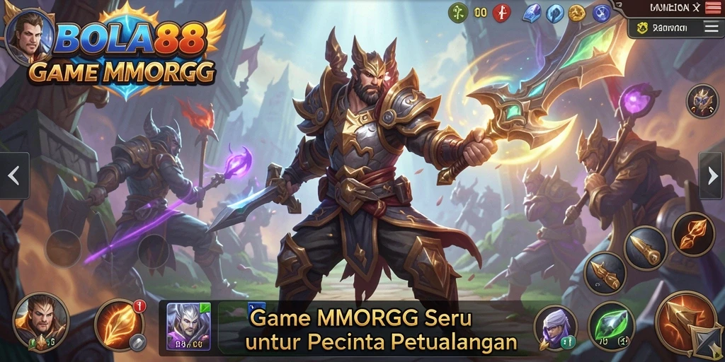 Tampilan gameplay menarik dalam BOLA88 menampilkan petualangan MMORPG yang seru.