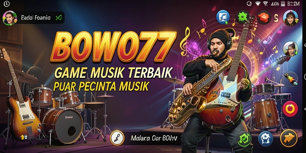 Tampilan gameplay <strong>BOWO77</strong> dengan lagu dan tantangan menarik.