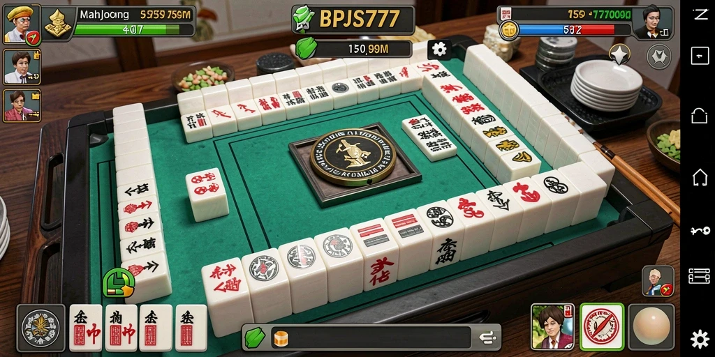 Screenshot gameplay BPJS777 yang menampilkan pengalaman seru bermain Mahjong.