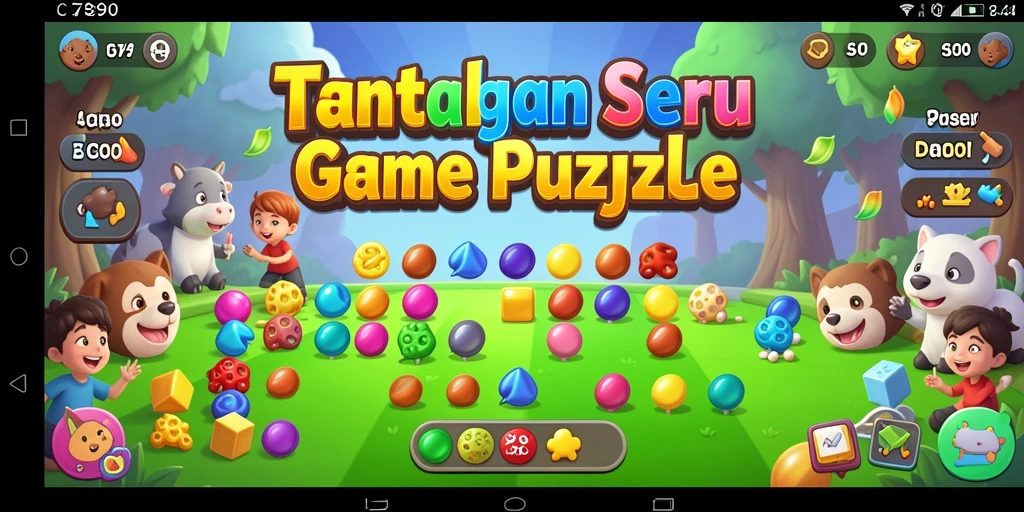 Screenshot gameplay C7890 yang menunjukkan tantangan Puzzle yang menarik.