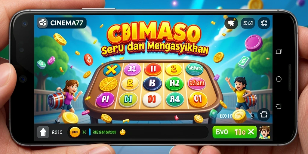 Tampilan gameplay Bingo yang menarik dan penuh warna di CINEMA77.