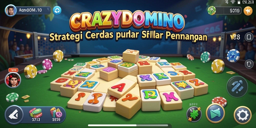 Tampilan gameplay menarik dari CRAZYDOMINO yang menantang.