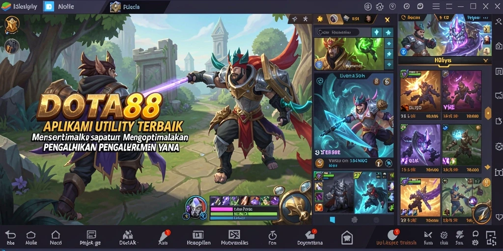 Screenshot utama DOTA88 menampilkan fitur pengingat dan jadwal pengguna.