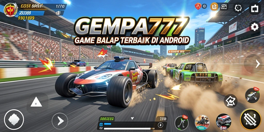 Tampilan gameplay menarik dari GEMPA777 yang penuh aksi balap.