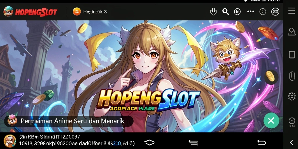 Tampilan gameplay menarik HOPENGSLOT dengan karakter anime.