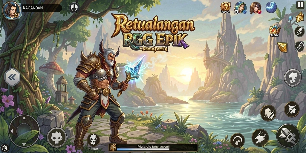 Tampilan gameplay KAGANDAN dengan pertarungan epik dan dunia yang menakjubkan.