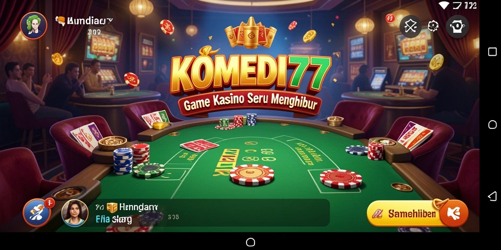 Tampilan menarik dari gameplay Kasino di KOMEDI77.