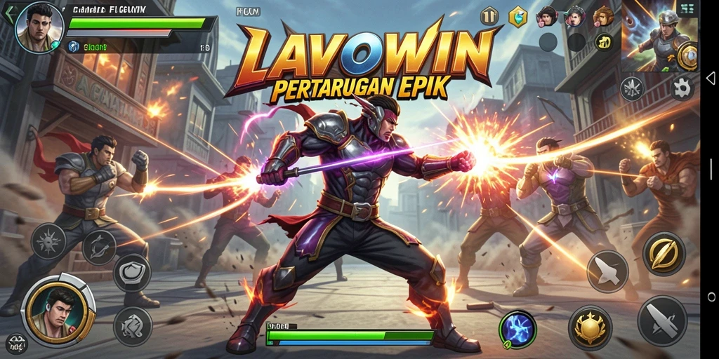 Gameplay LAVOWIN menunjukkan aksi bertarung yang seru dan mengesankan.