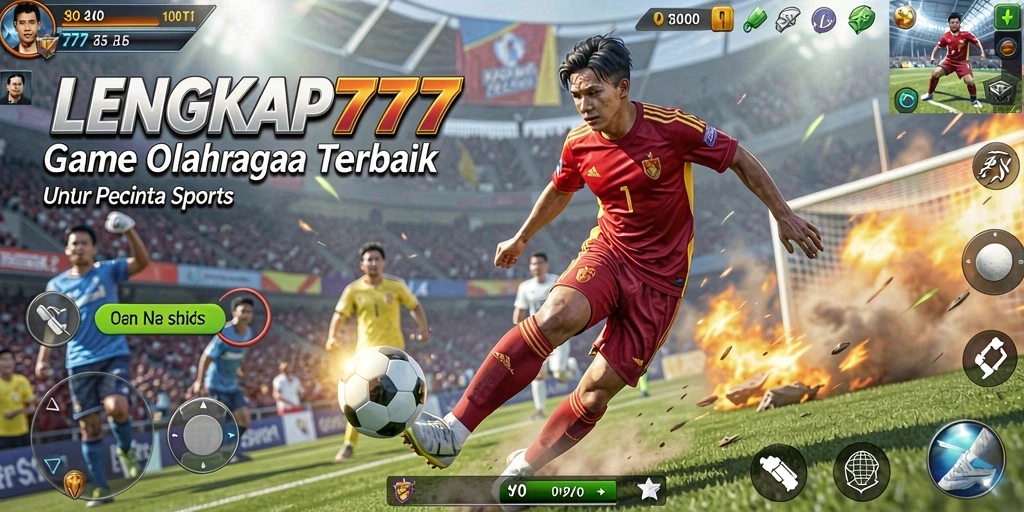 Screenshot gameplay menunjukkan aksi seru dalam pertandingan olahraga.