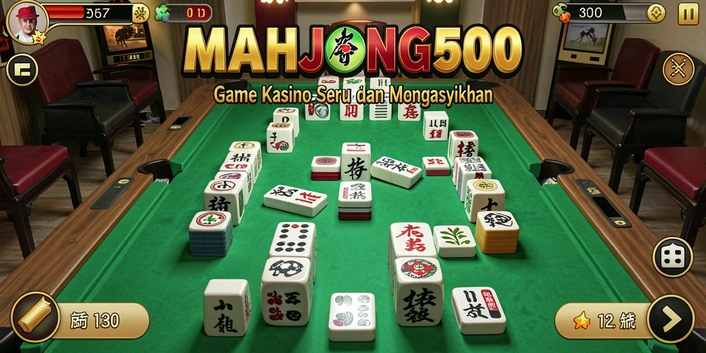Tampilan gameplay seru dari MAHJONG500 dalam suasana Kasino.