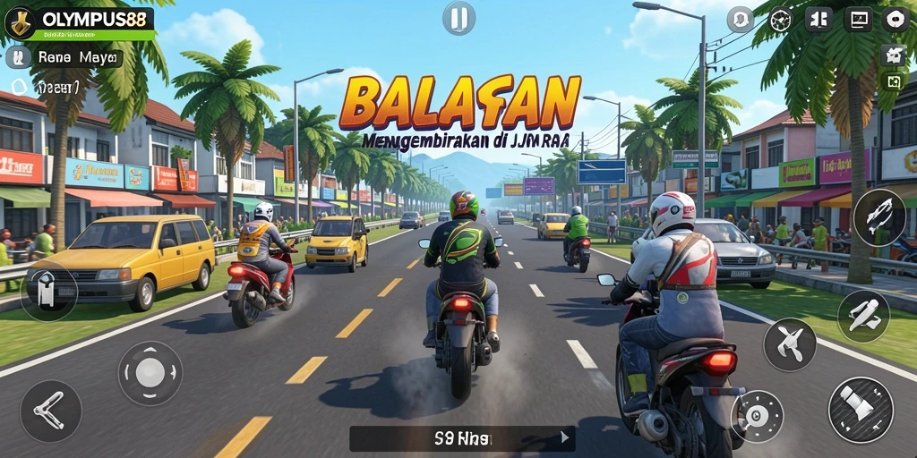 Gameplay balap seru di OLYMPUS88 dengan grafik menakjubkan.