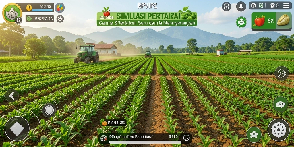 Tampilan gameplay menarik RPVIP2 saat bercocok tanam.