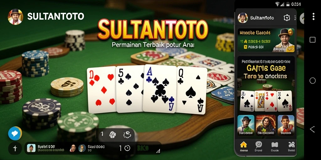 Tampilan gameplay seru dalam permainan Gaple SULTANTOTO.