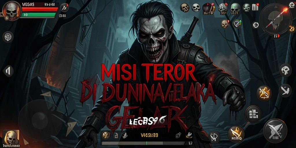 Tampilan gameplay menegangkan di dunia gelap dan misterius VEGAS969.