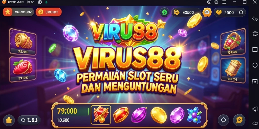 Tampilan gameplay slot VIRUS88 yang menarik dan dinamis.