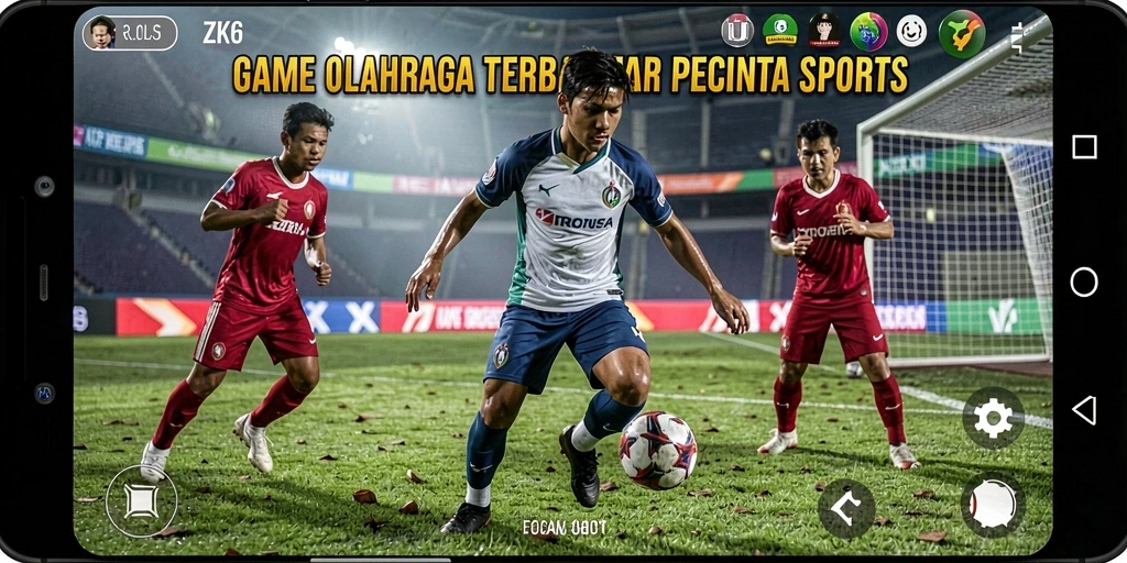 Screenshot ZK6 menampilkan aksi mendebarkan dalam pertandingan olahraga.